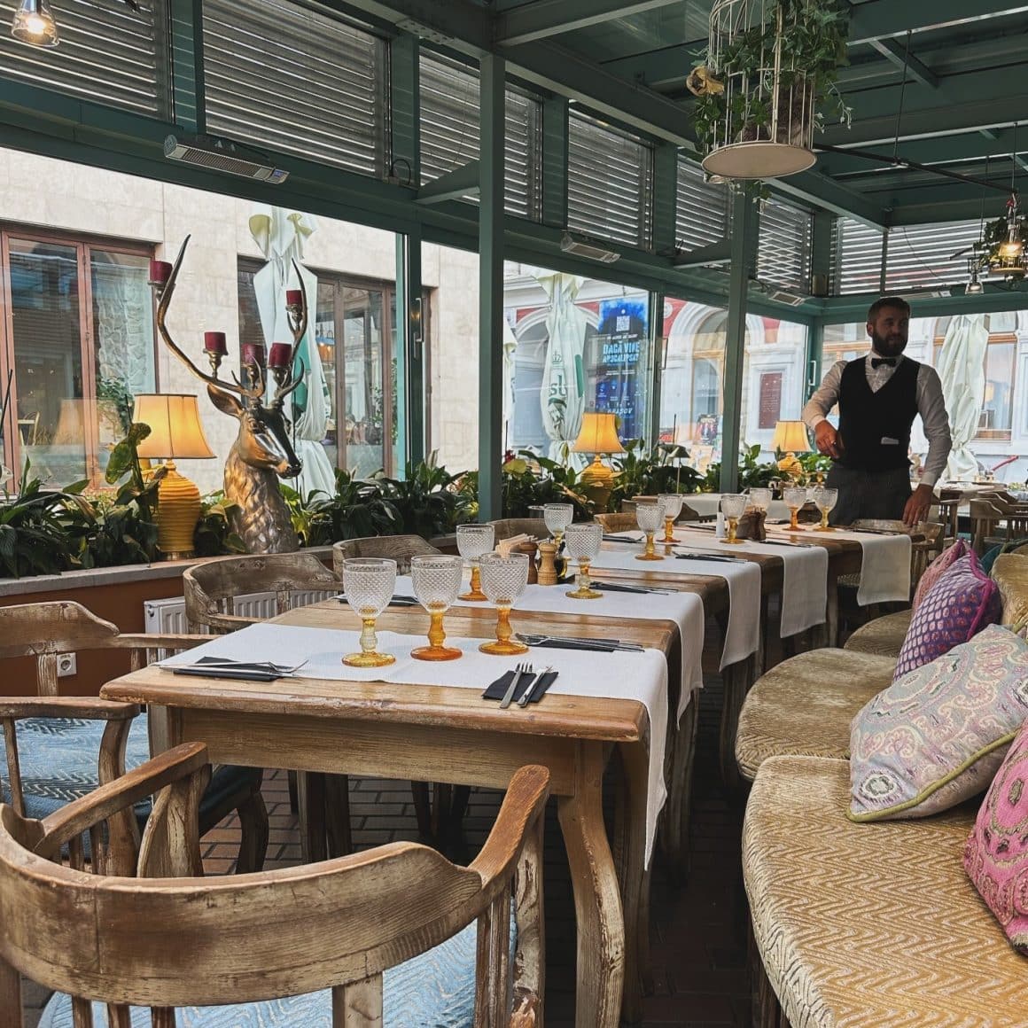 Imagine din interiorul restaurantului Casa Hirscher