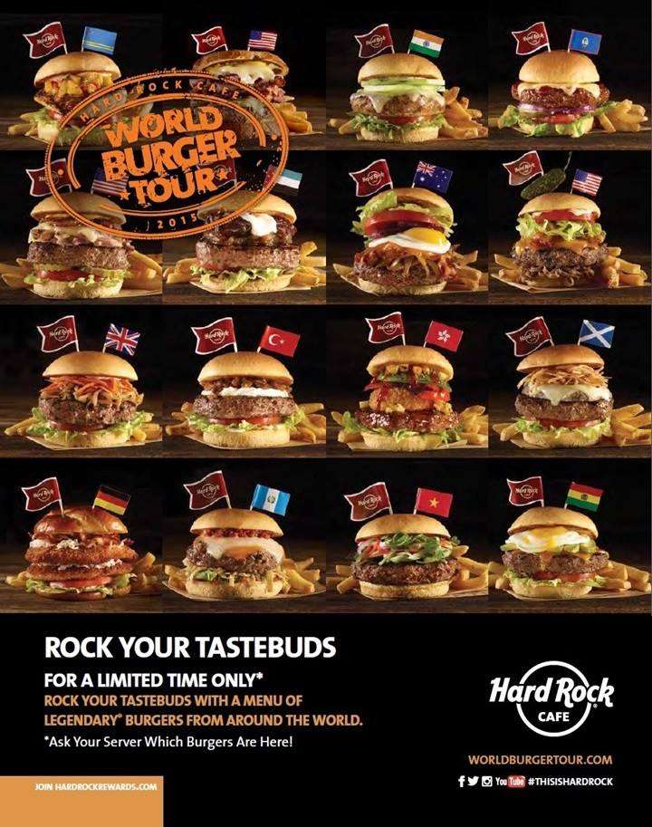 World Burger Tour – burgeri vedeta la Hard Rock Cafe