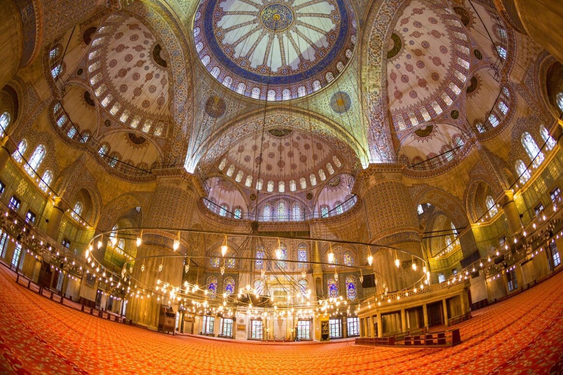 Blue Mosque in Istanbul, interior view