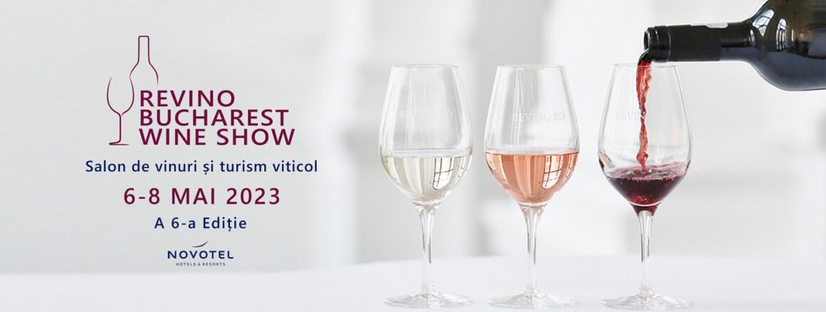 Banner afis Revino Bucharest Wine Show 6-8 mai 2023