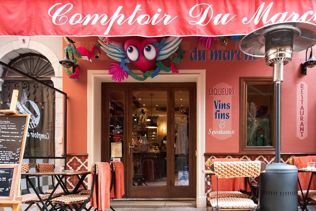 restaurantul Comptoir du Marche, unde să mănânci în vacanță la Nisa