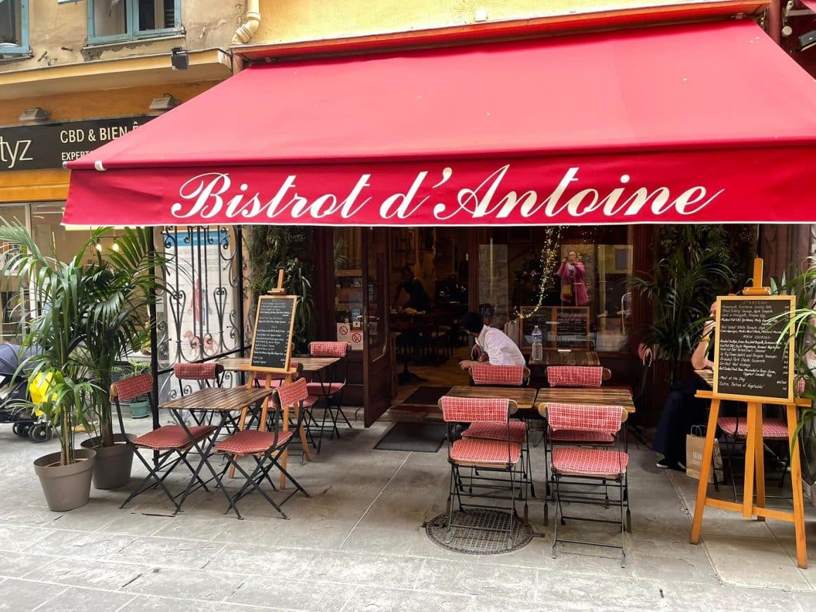 Bistrot d'Antoine, restaurant unde să manânci în vacanță la Nisa