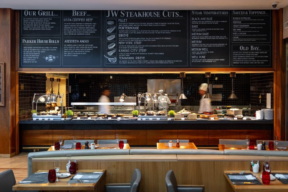 Restaurantul JW Steakhouse de la Mariott București, unul din top steakhouse din București