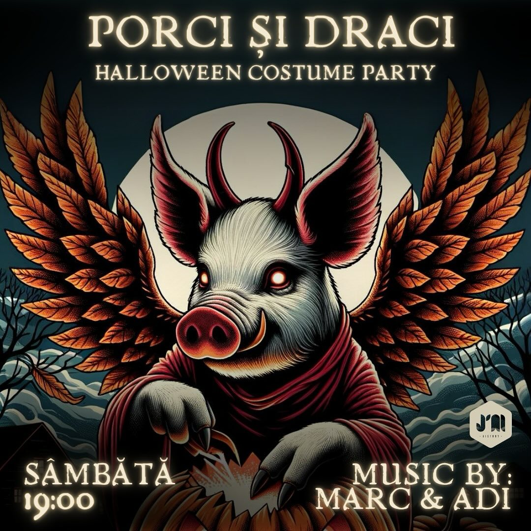 afis Porci si draci - halloween costume party la Jai Bistrot. evenimente și petreceri de Halloween