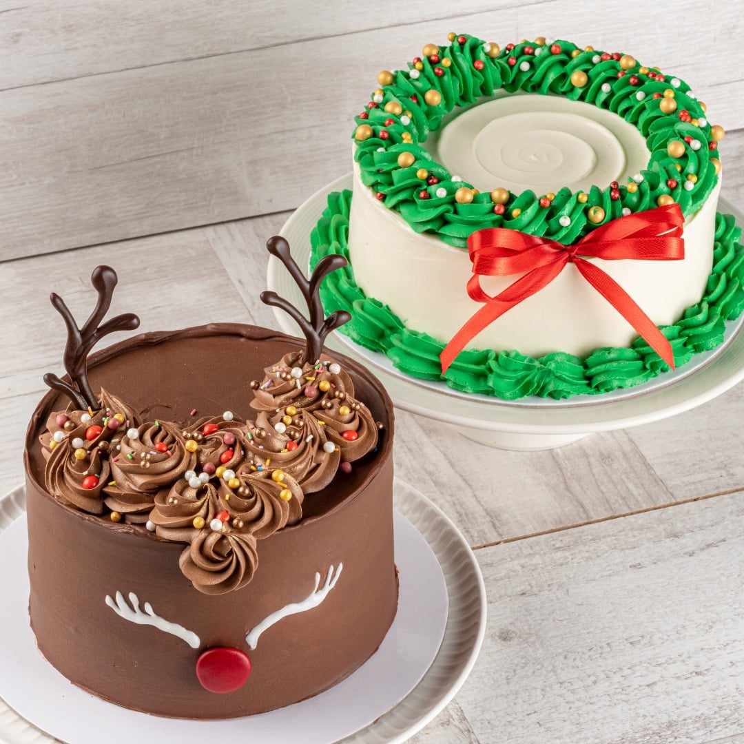 torturi festive de crăciun, in forma de ren sau coronita