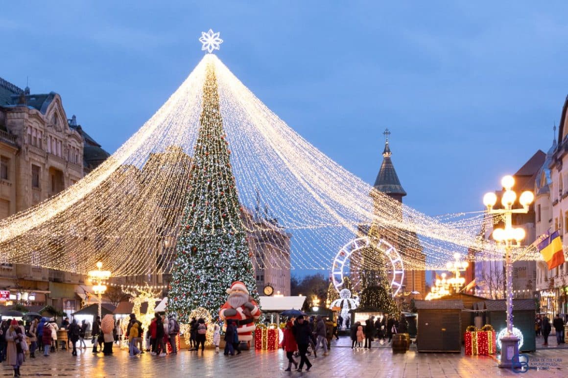 Târgul de Crăciun de la Timișoara 2023, unul dintre cele mai frumoase târguri de Crăciun din România