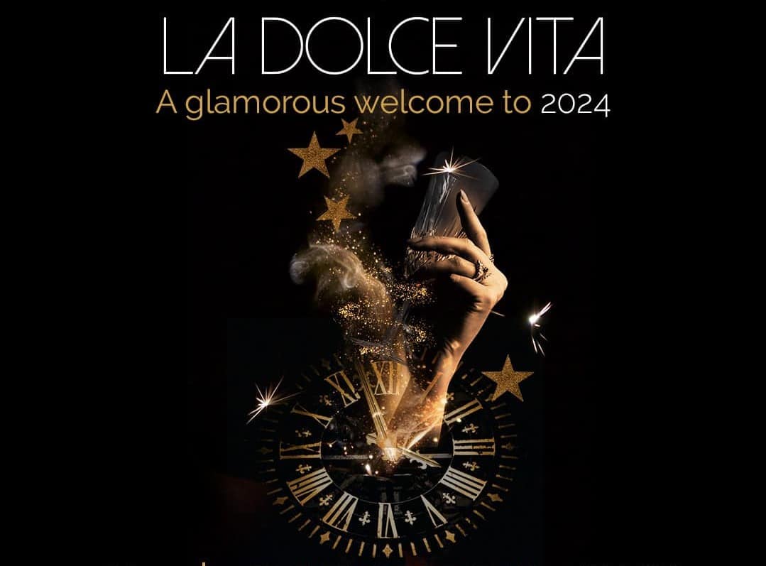 un afiș de petrecere la restaurante pentru revelion 2024, la Sciccheria