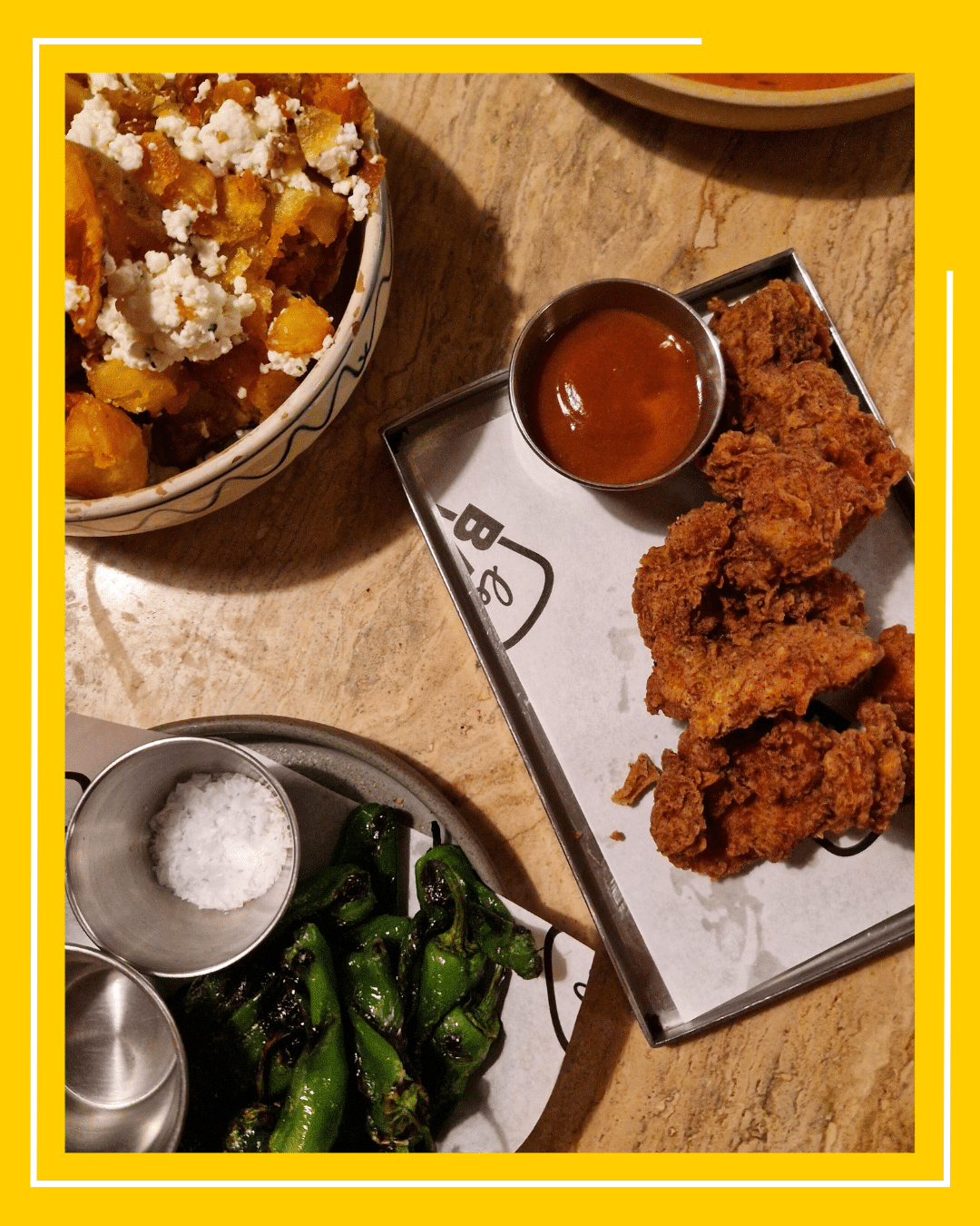 LBFC - fried chicken, și padron peppers