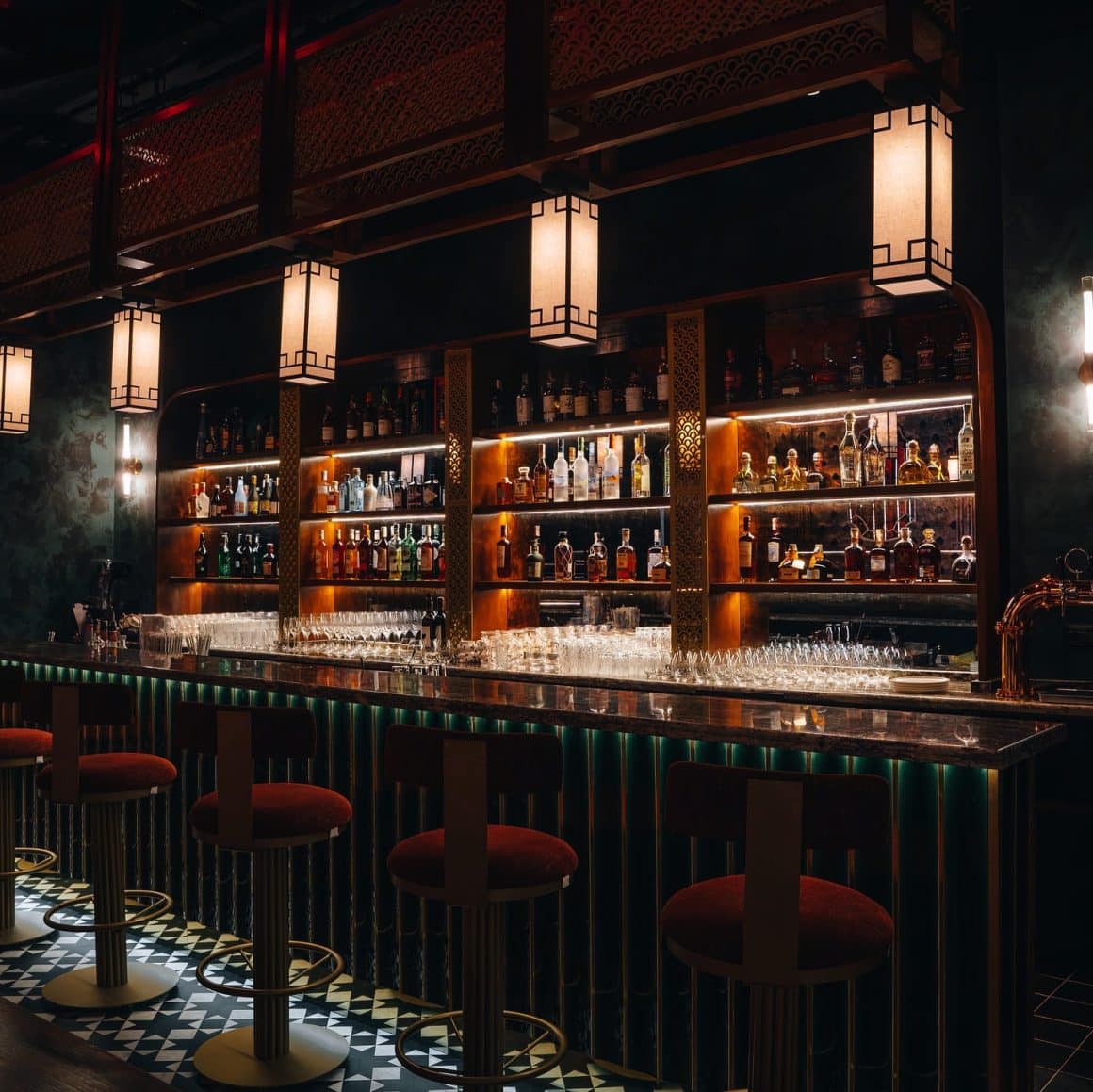 Imagine din interiorul restaurantului Kao București. 