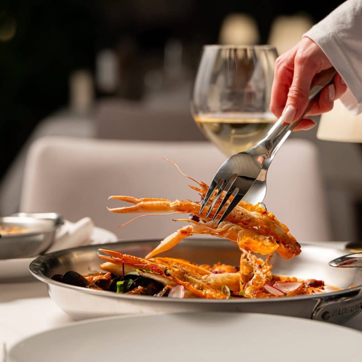 BRODETTO. A refined celebration of the sea. Langoustines, calamari, shrimp, octopus, mussels, cuttlefish, and sea bass, gently simmered together in a rich, aromatic broth. La Fish House București