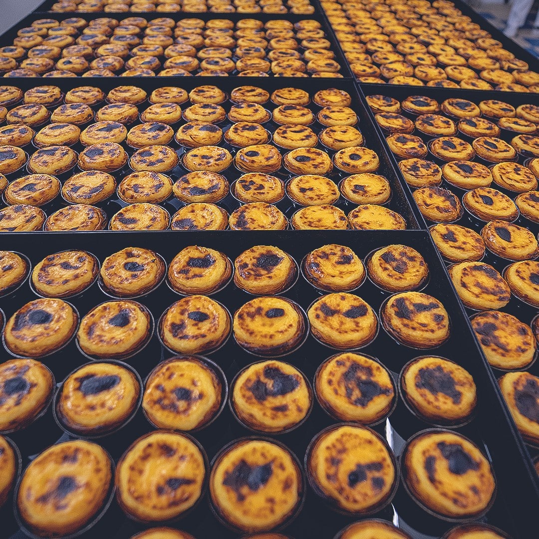 tavi pline cu pasteis de nata de la Pasteis de Belem