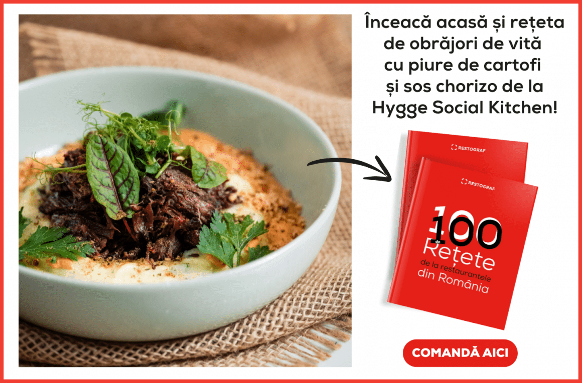 reteta de obrajori de vita cu piure de la Hygge social kitchen. 100 de rețete de la restaurantele din România