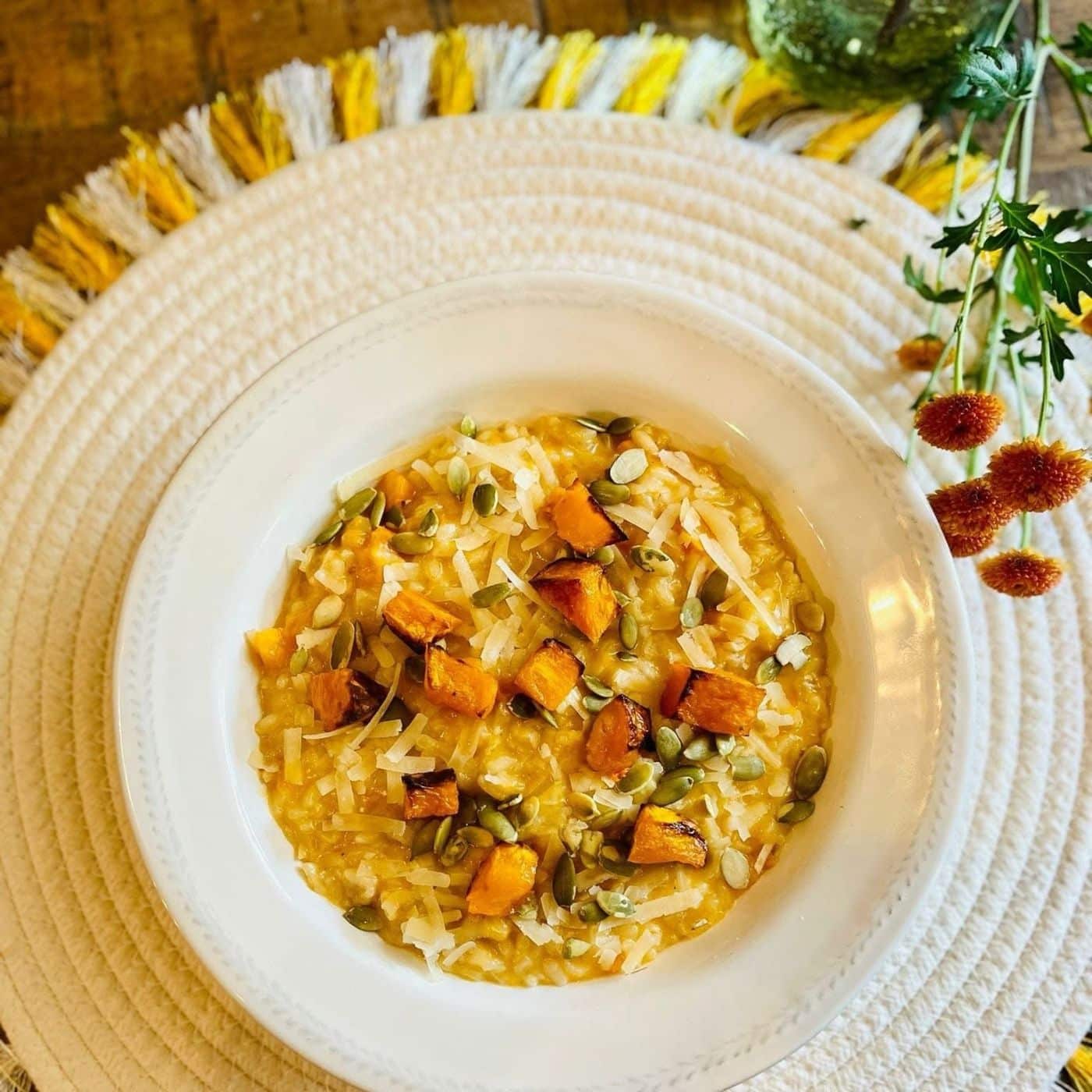 risotto cu dovleac copt de la Băcănia Veche Romană