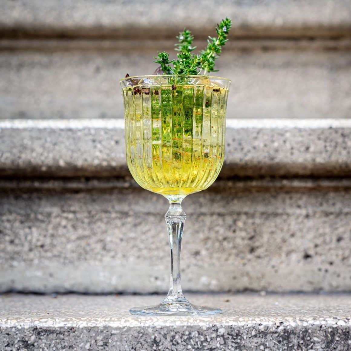 un pahar cu gin de la Ginoteca București