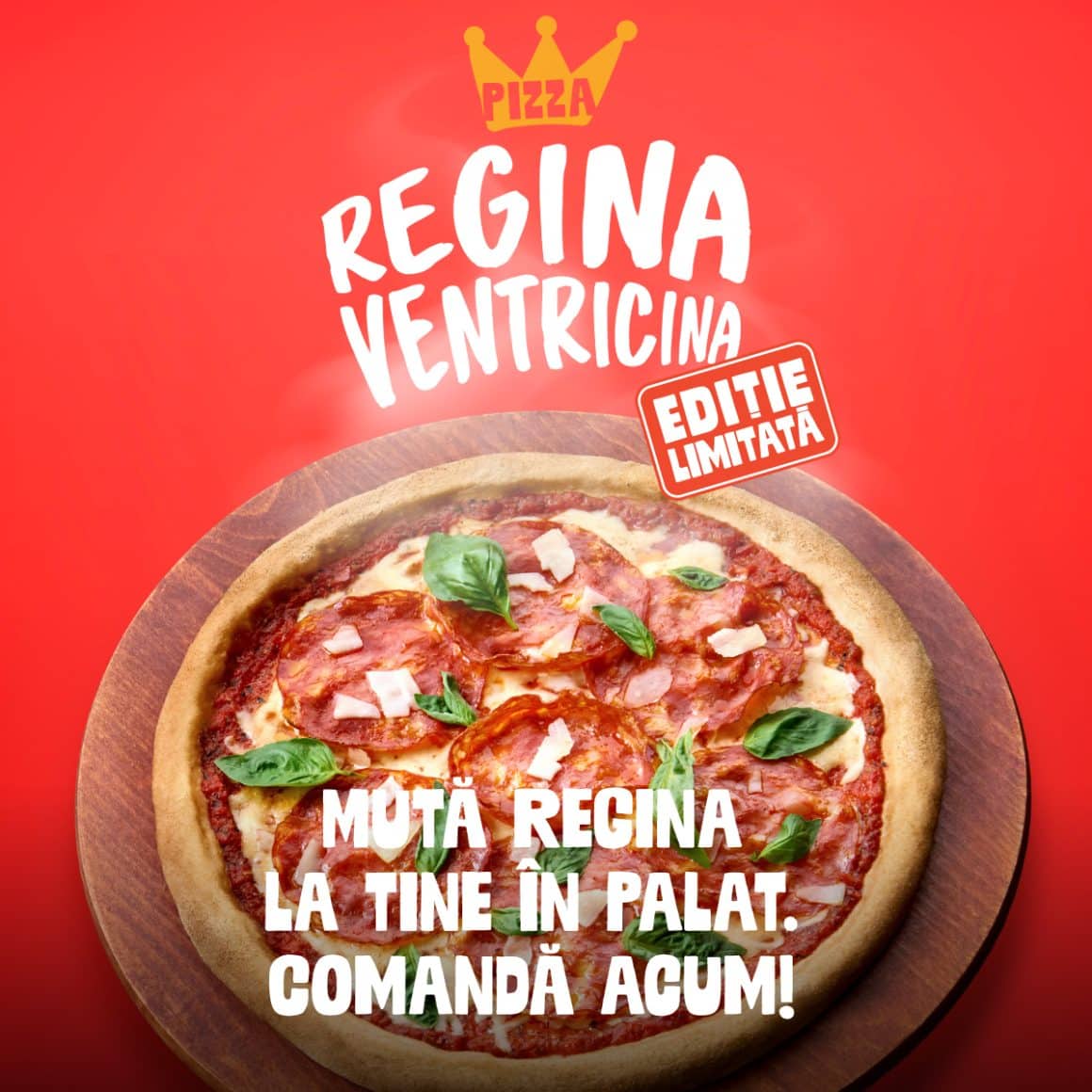 pizza Regina Ventricina cu salam Ventricina și busuioc