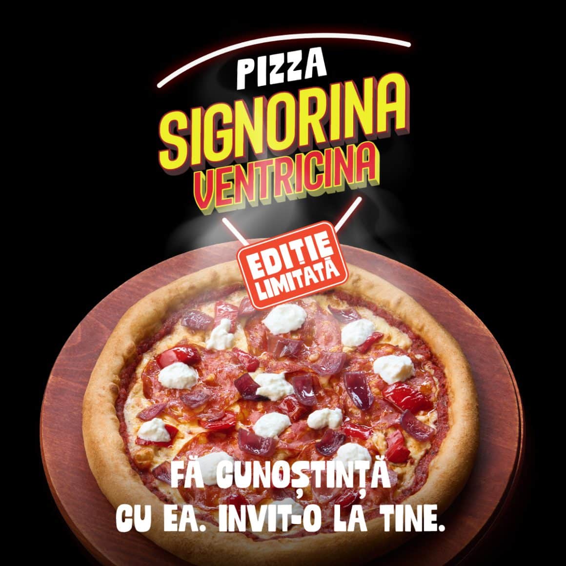 Pizza Signorina Ventricina – ediție limitată de pizza Trenta, cu stracciatella și ardei copt