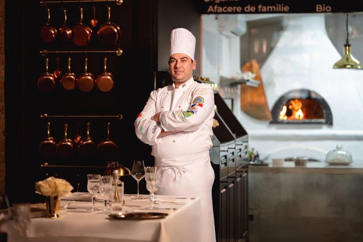Chef Dacia Romanian Dining în bucataria deschisa, cu cuptor pe lemne, Buzău.