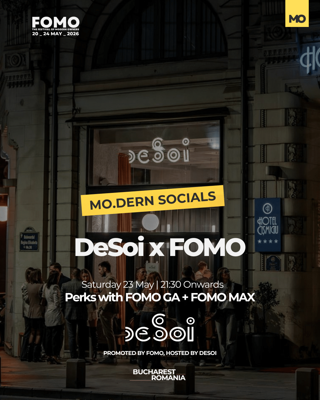 Petreceri speciale fomo 2026: DeSoi Cismigiu